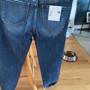 New vervet jeans with ankle distressing